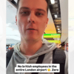 US traveller filming Heathrow Airport viral video inside terminal