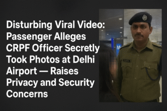 Disturbing Viral Video: Passenger Alleges CRPF Officer Secretly Took Photos at Delhi Airport – Raises Privacy and Security Concerns
