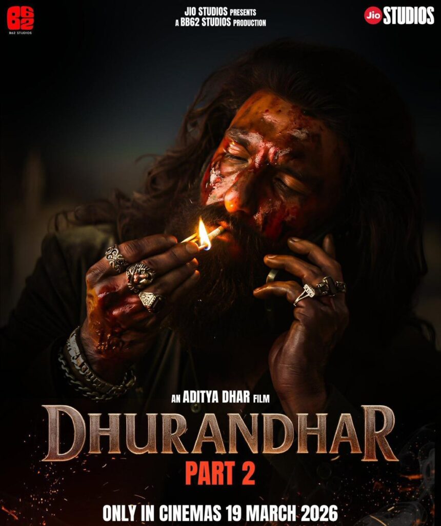 Dhurandhar 2 Movie poster showcasing upcoming action sequel